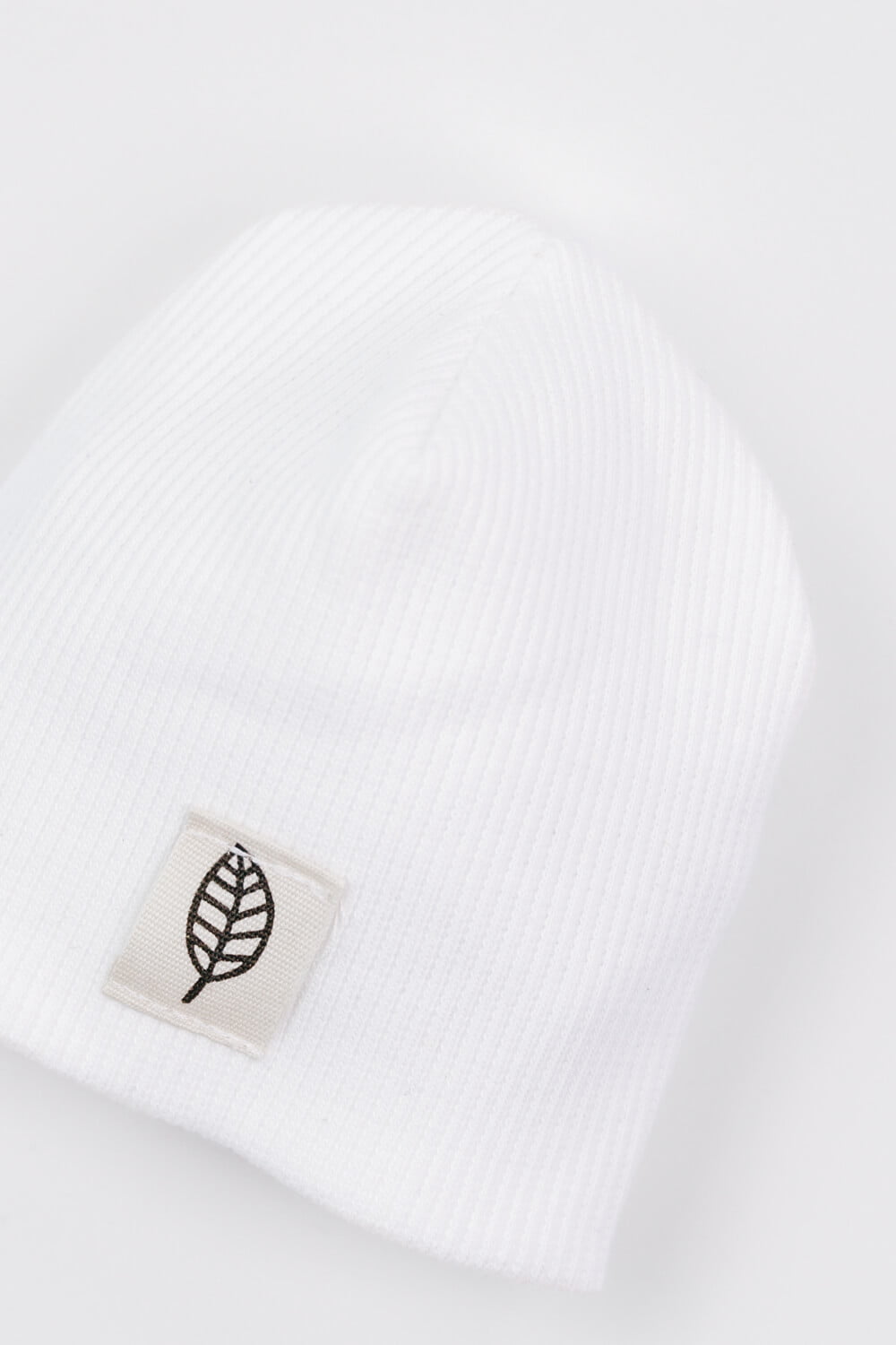 Prematuur muts detail rib wit